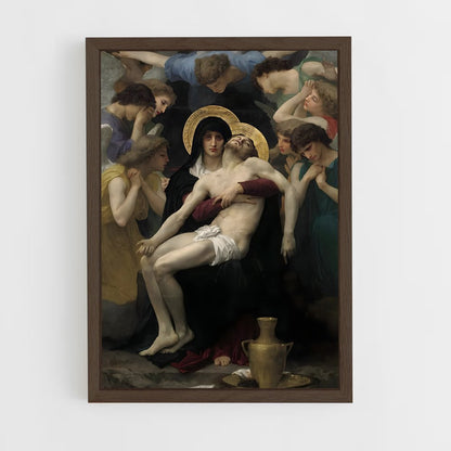 ap-pieta michelangelo-3 cadre Bois foncé