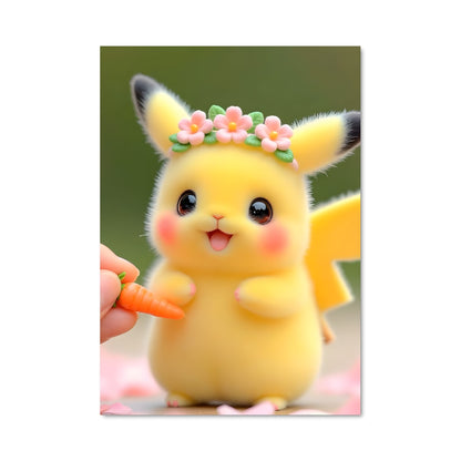 Poster Pikachu en Fleurs