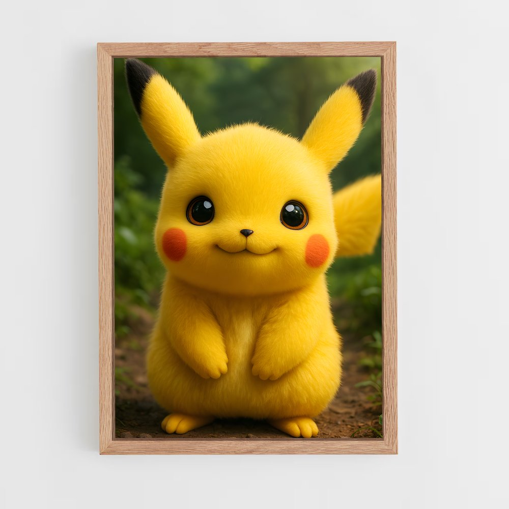 ap-pikachu-3 cadre Bois clair