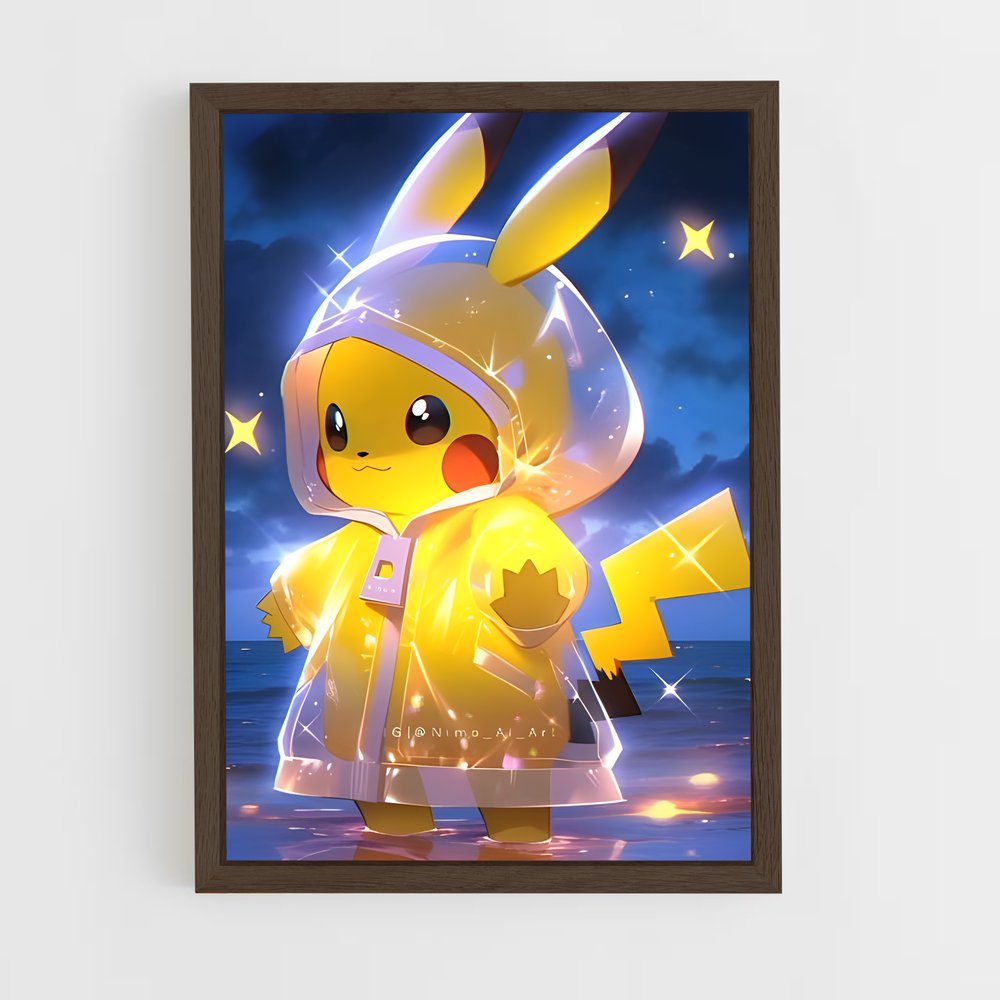 ap-pikachu-6 cadre Bois foncé