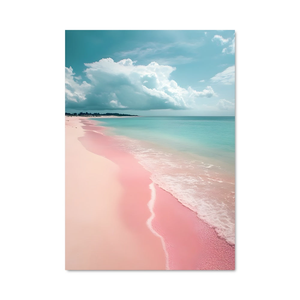 Poster Plage Rose Bahamas