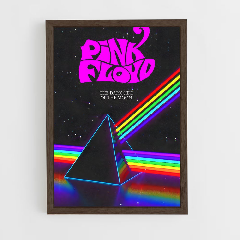 ap-pink floyd-3 cadre Bois foncé