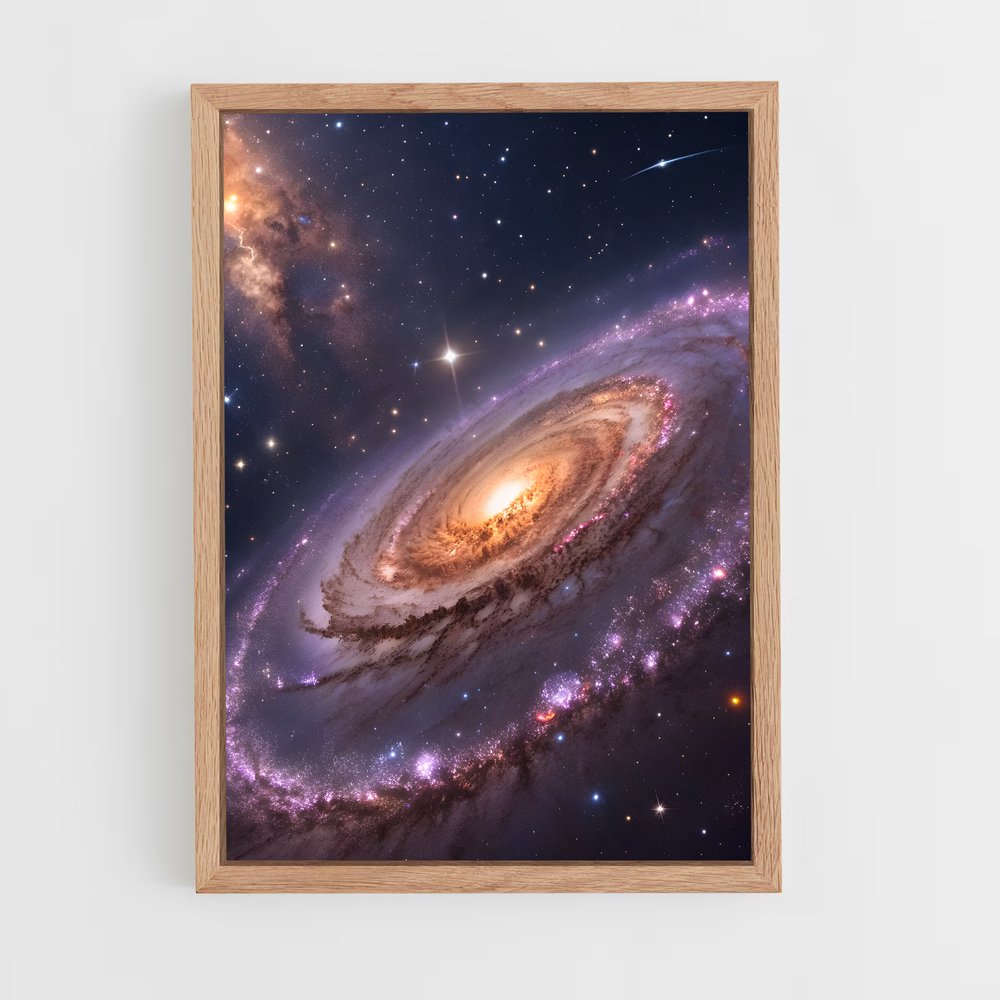 ap-pinwheel galaxy-3 cadre Bois clair
