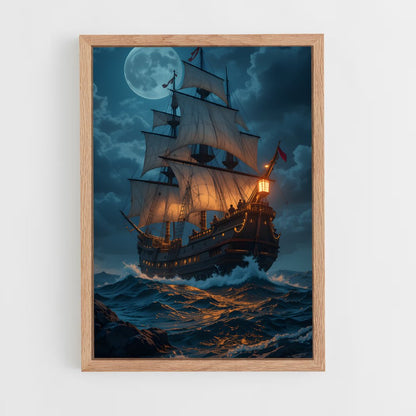 ap-pirate ship-1 cadre Bois clair