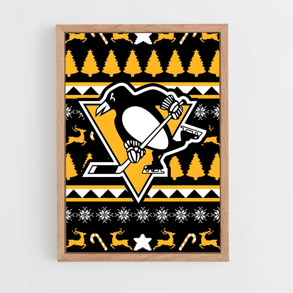 ap-pittsburgh penguins-2 cadre Bois clair