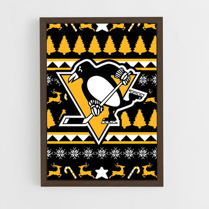 ap-pittsburgh penguins-2 cadre Bois foncé