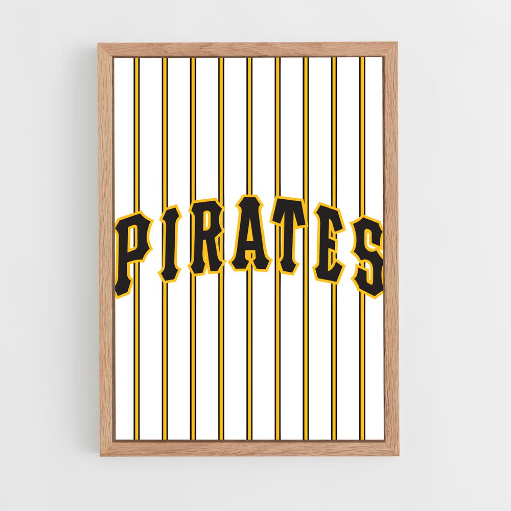 ap-pittsburgh pirates-4 cadre Bois clair