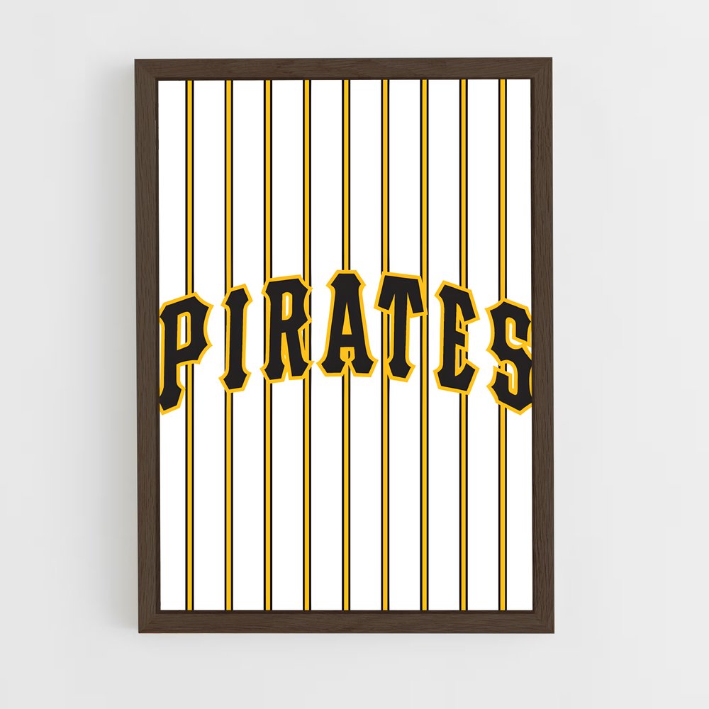 ap-pittsburgh pirates-4 cadre Bois foncé