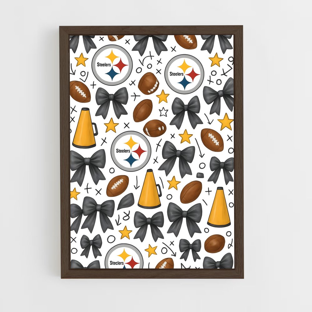 ap-pittsburgh steelers-2 cadre Bois foncé