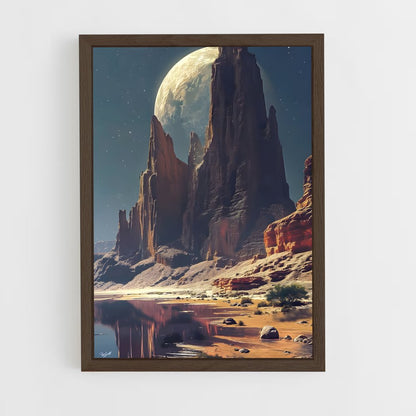 ap-planet landscapes-3 cadre Bois foncé