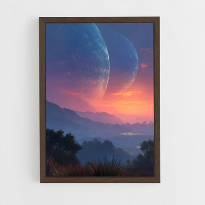 ap-planet landscapes-8 cadre Bois foncé