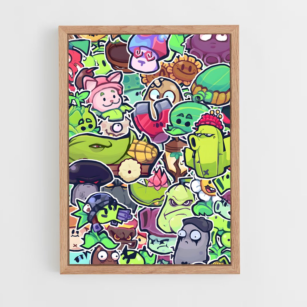 ap-plants vs zombies-1 cadre Bois clair