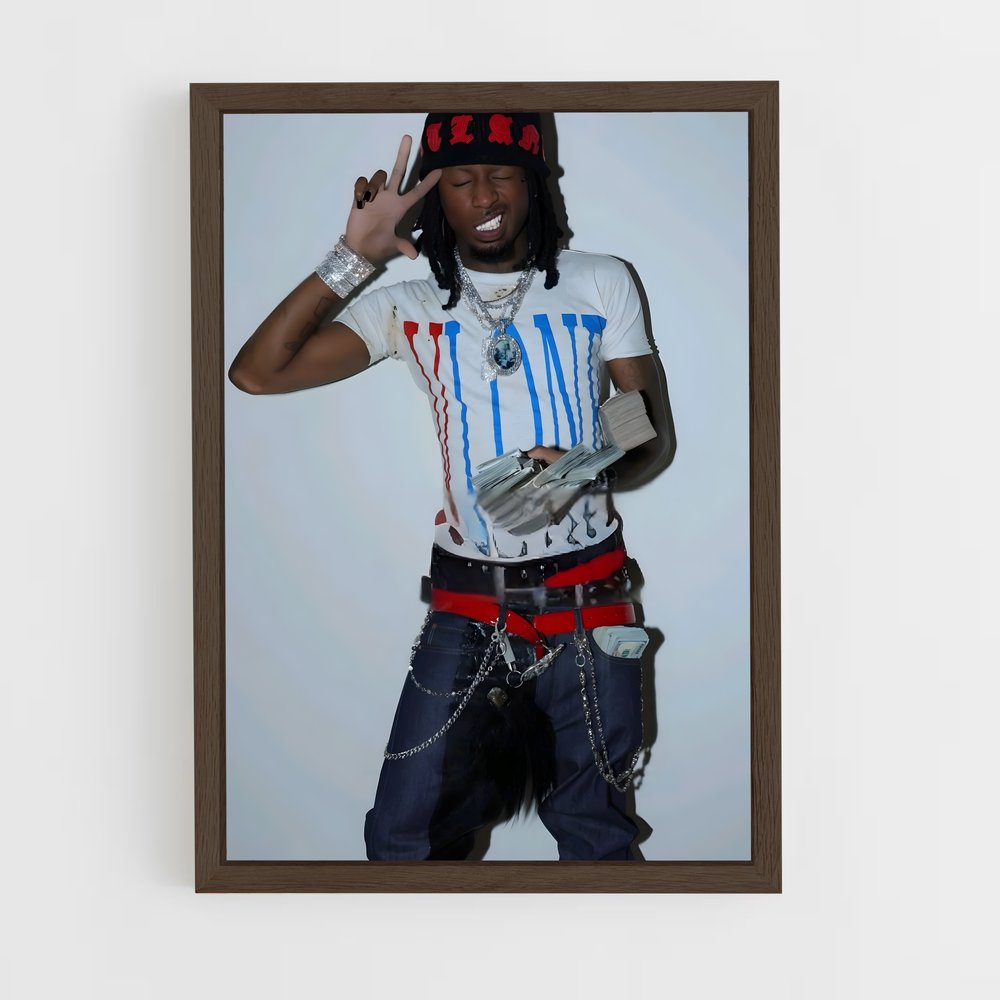 ap-playboi carti-3 cadre Bois foncé