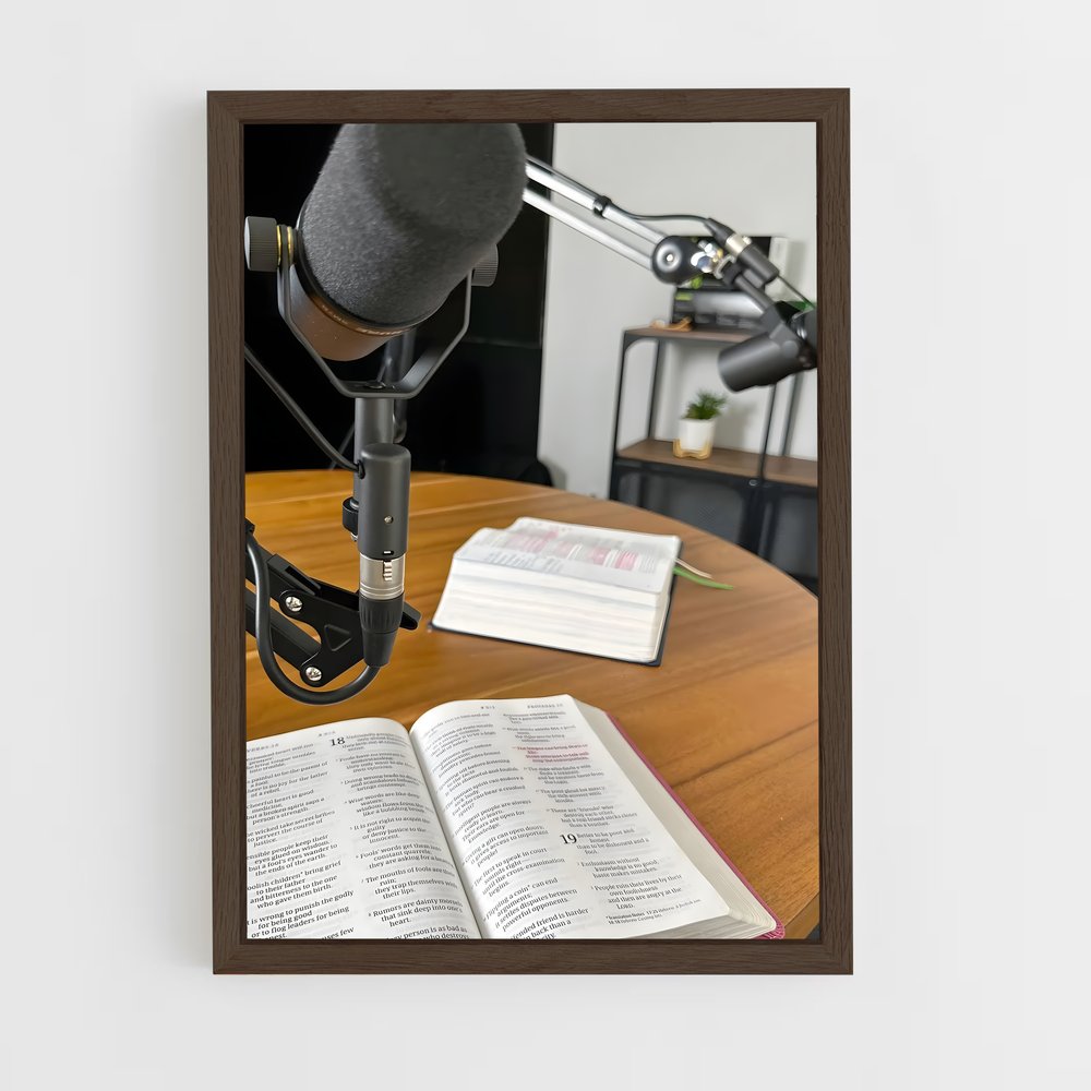 ap-podcaster-1 cadre Bois foncé
