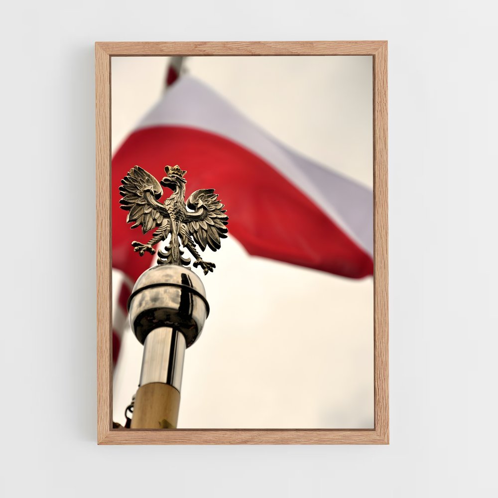 ap-poland flag-2 cadre Bois clair