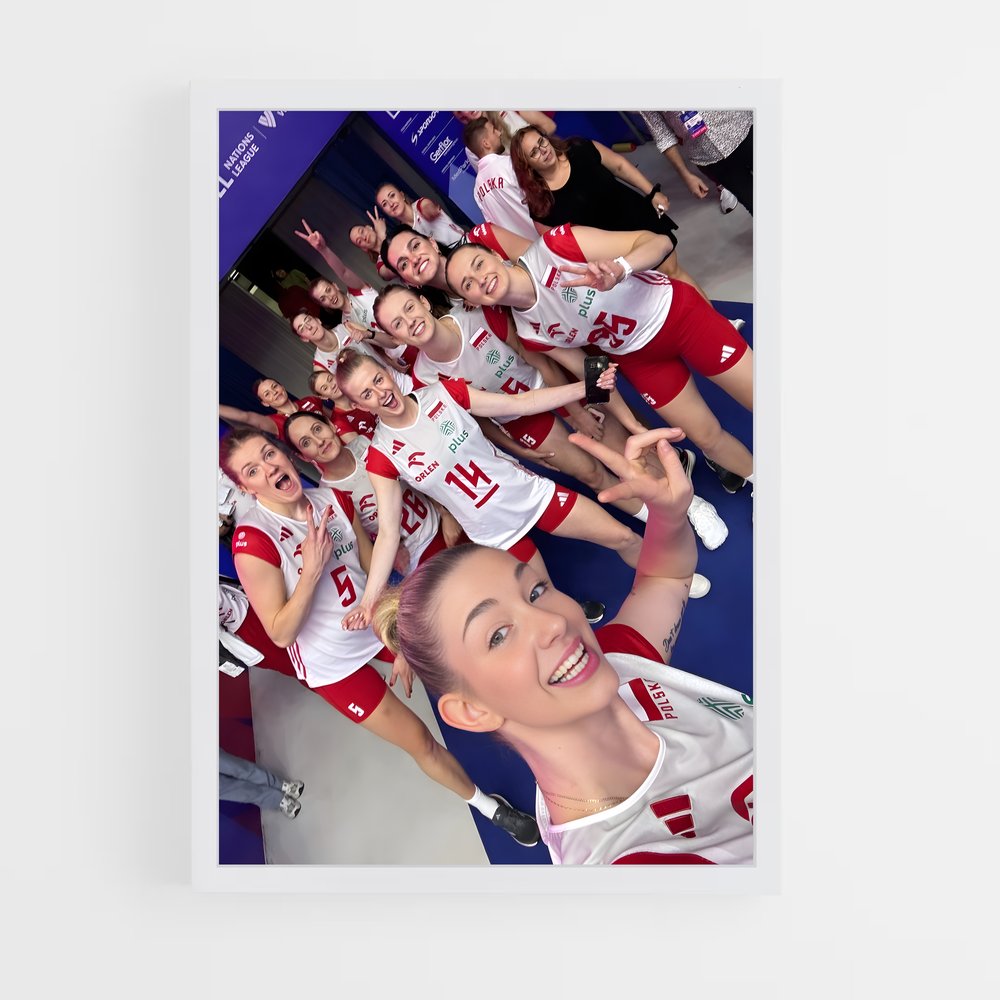 ap-poland national volleyball team-2 cadre Blanc
