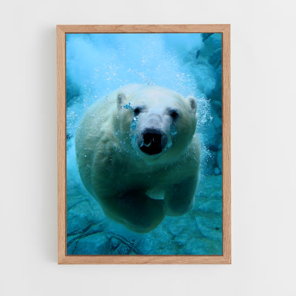 ap-polar bear-10 cadre Bois clair