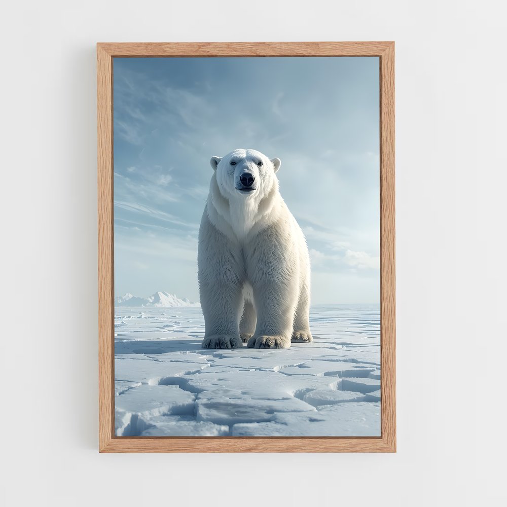 ap-polar bear-11 cadre Bois clair