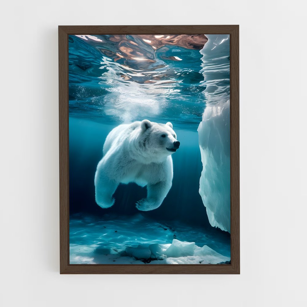 ap-polar bear-2 cadre Bois foncé