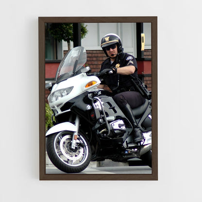 ap-police motorcycle-5 cadre Bois foncé