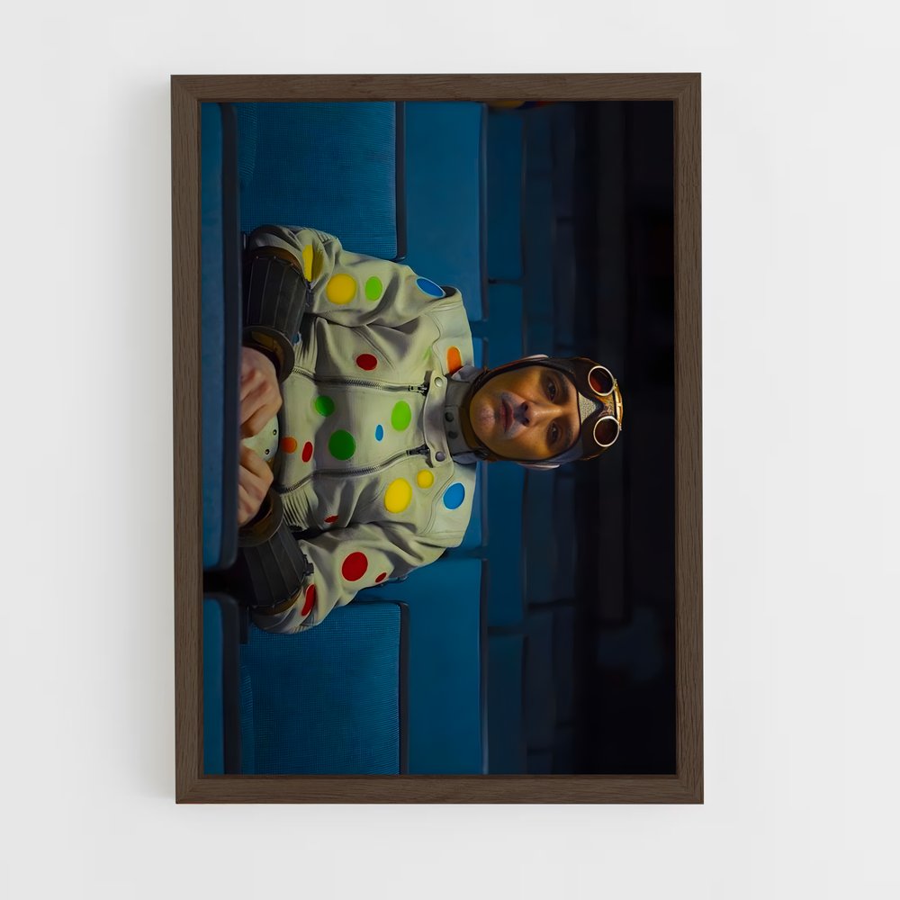 ap-polka dot man-3 cadre Bois foncé