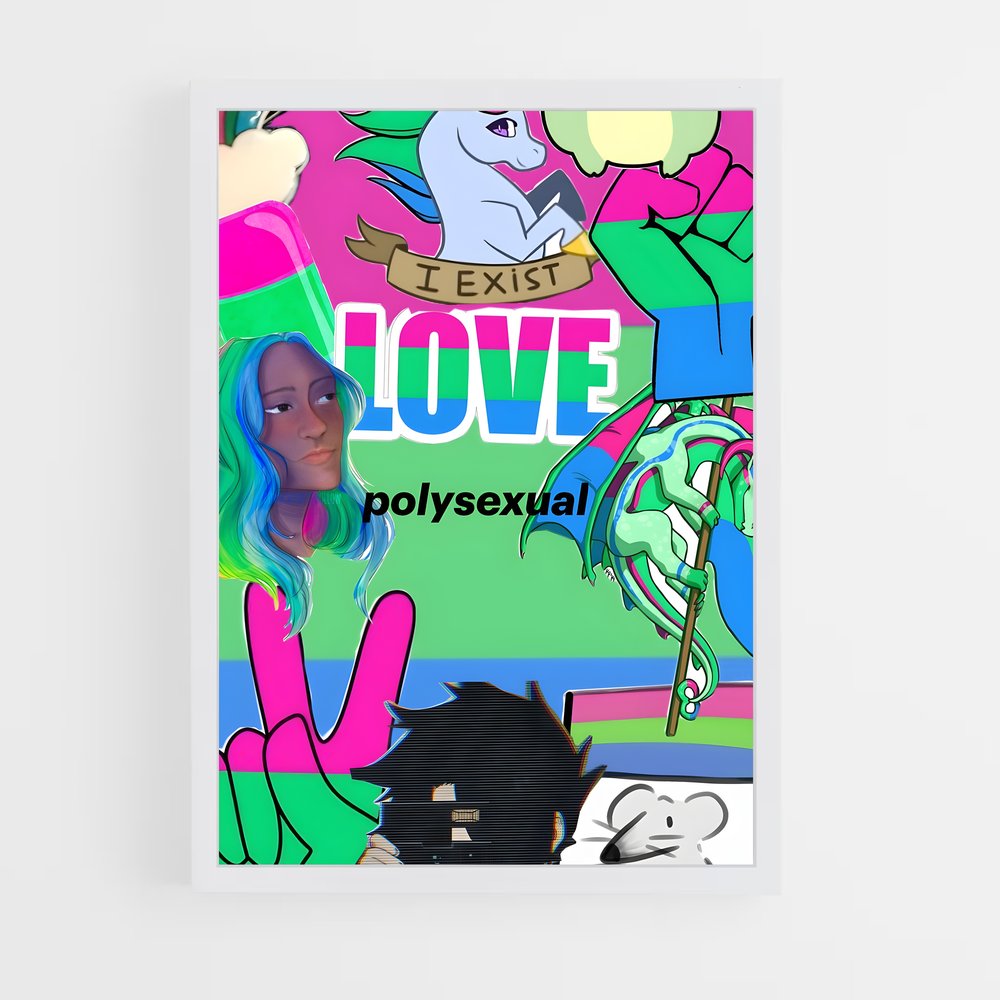 ap-polysexual flag-1 cadre Blanc