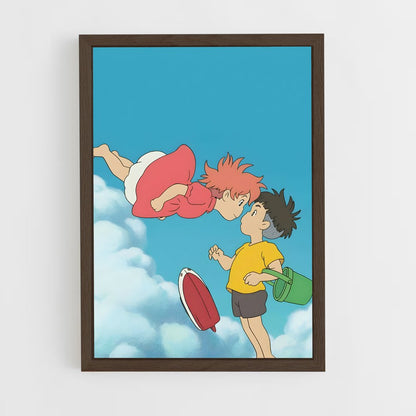ap-ponyo*-4 cadre Bois foncé