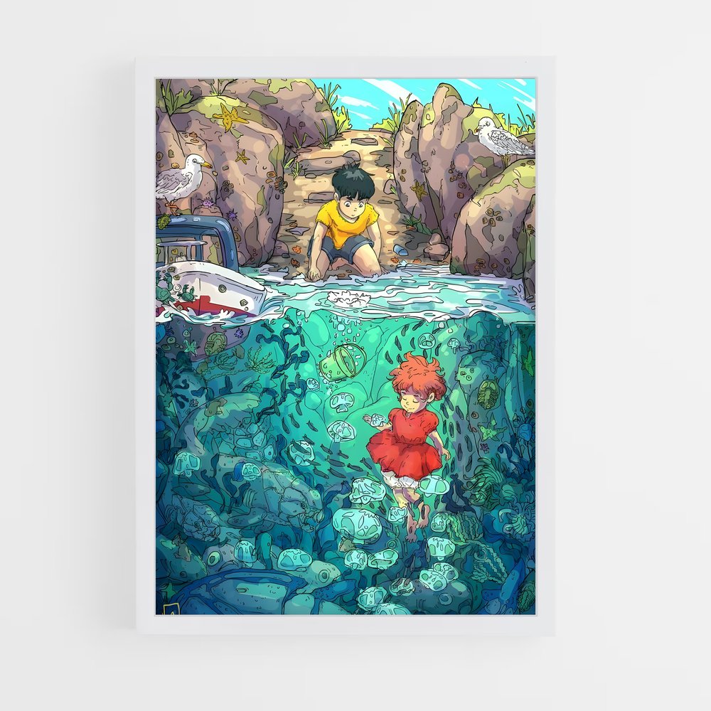 ap-ponyo*-5 cadre Blanc
