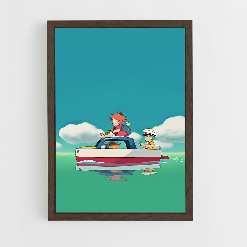 ap-ponyo*-8 cadre Bois foncé