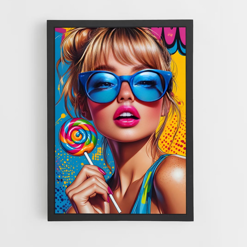 ap-pop art-3 cadre Noir