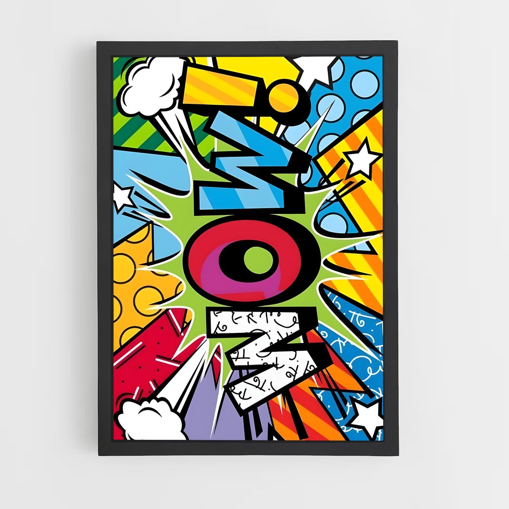 ap-pop art-5 cadre Noir