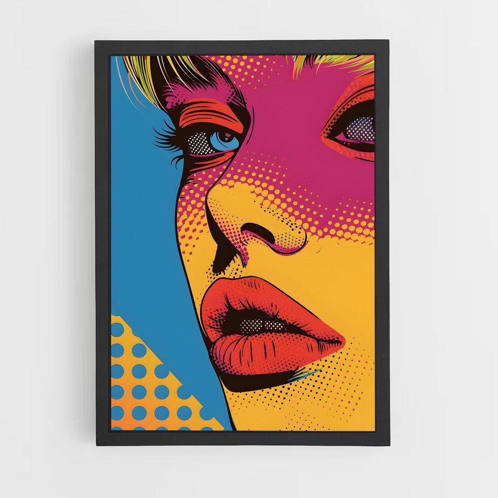 ap-pop art-6 cadre Noir