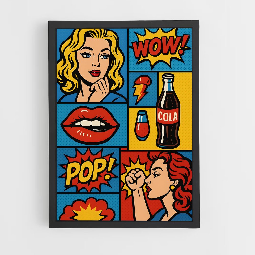 ap-pop art-9 cadre Noir