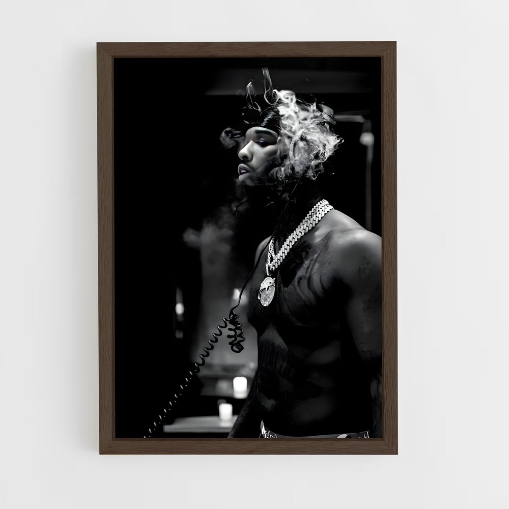 ap-pop smoke-5 cadre Bois foncé