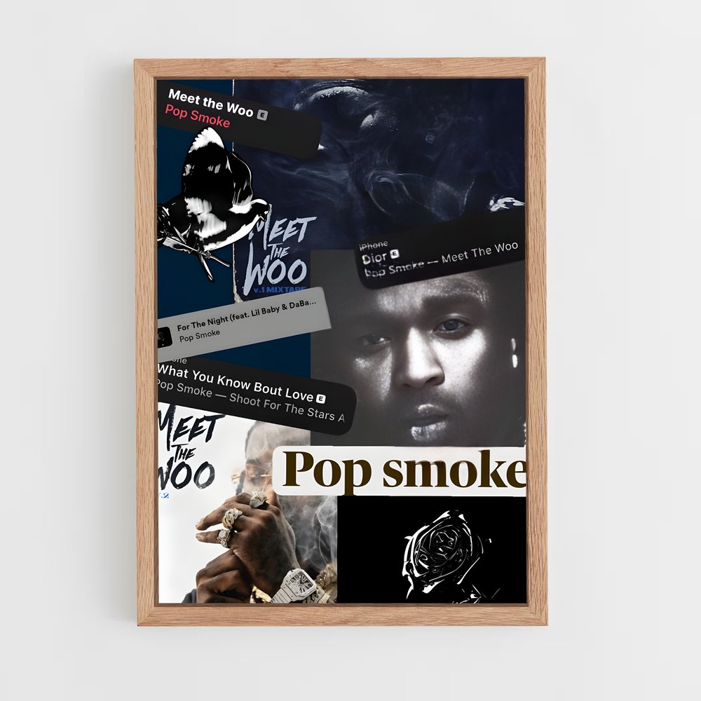 ap-pop smoke-8 cadre Bois clair