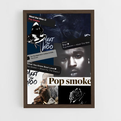 ap-pop smoke-8 cadre Bois foncé