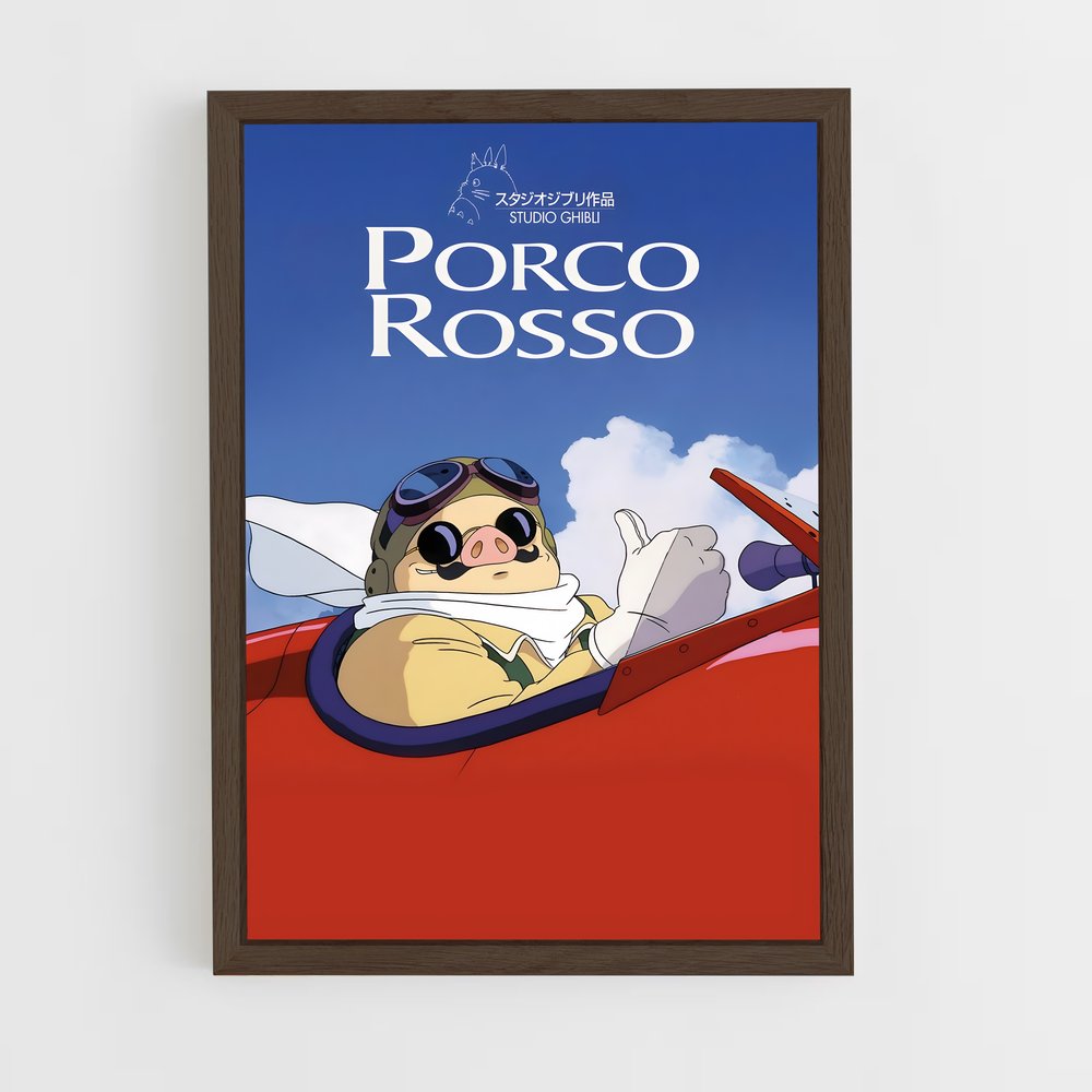 ap-porco rosso-4 cadre Bois foncé