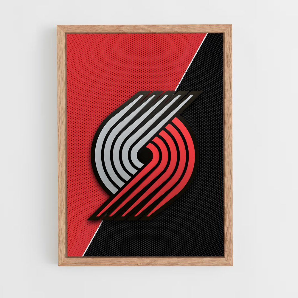 ap-portland trail blazers-5 cadre Bois clair