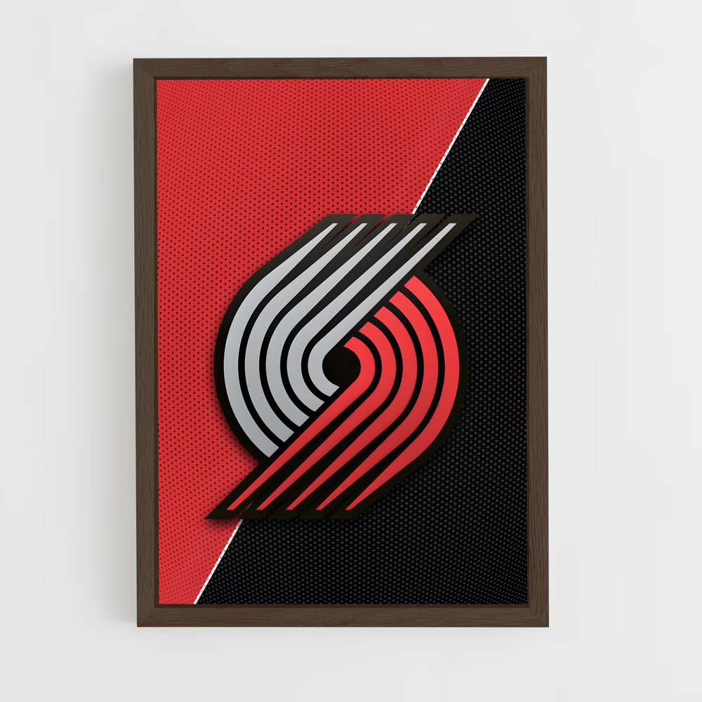 ap-portland trail blazers-5 cadre Bois foncé