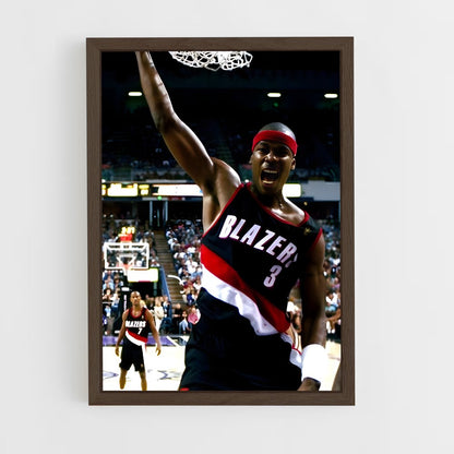ap-portland trail blazers-6 cadre Bois foncé