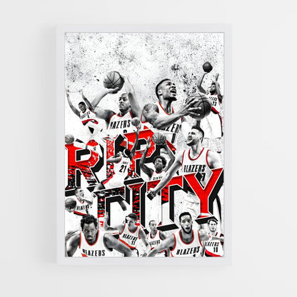 ap-portland trail blazers-8 cadre Blanc
