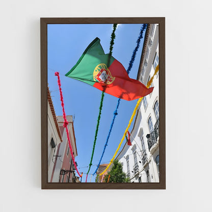 ap-portugal flag-5 cadre Bois foncé