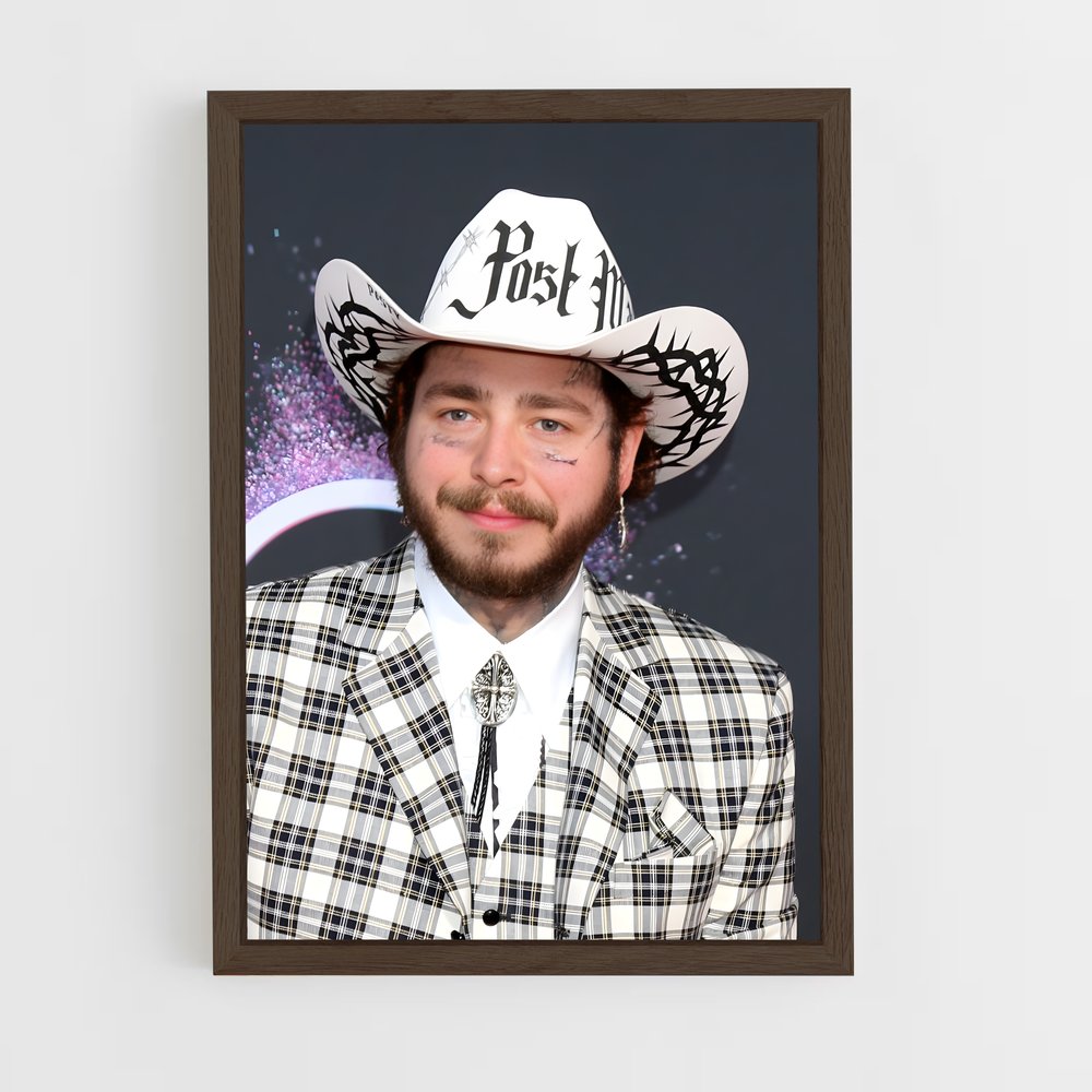 ap-post malone-1 cadre Bois foncé