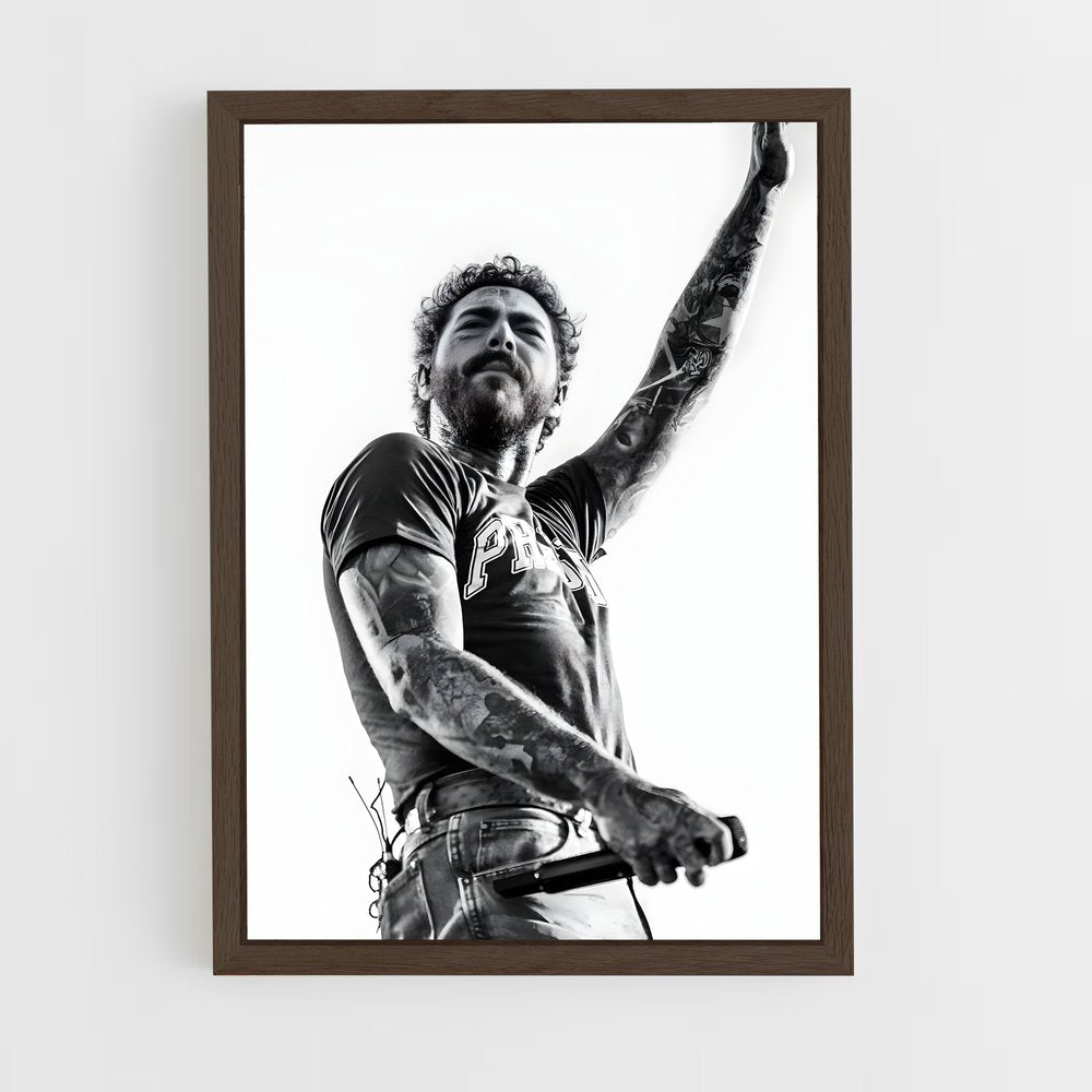 ap-post malone-10 cadre Bois foncé