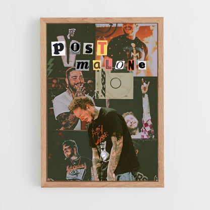 ap-post malone-11 cadre Bois clair