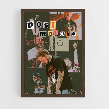 ap-post malone-11 cadre Bois foncé