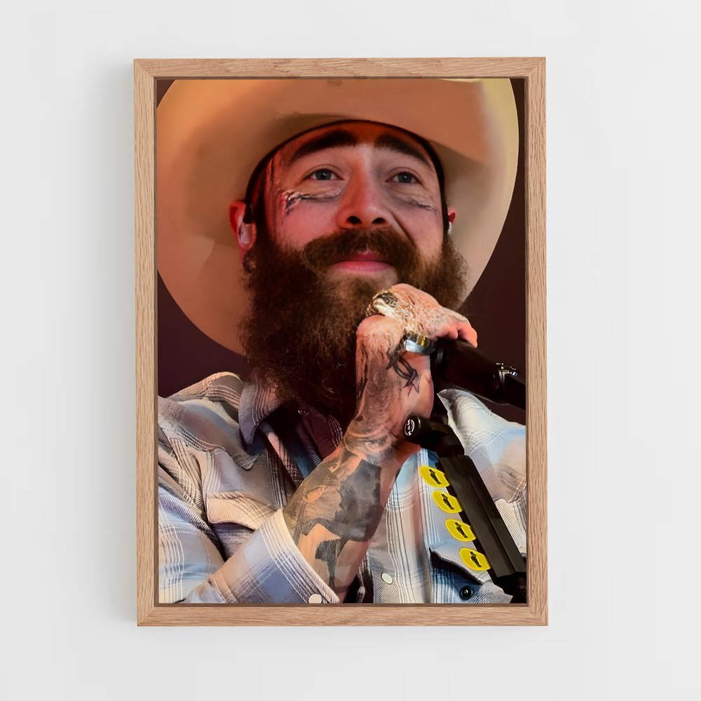 ap-post malone-3 cadre Bois clair