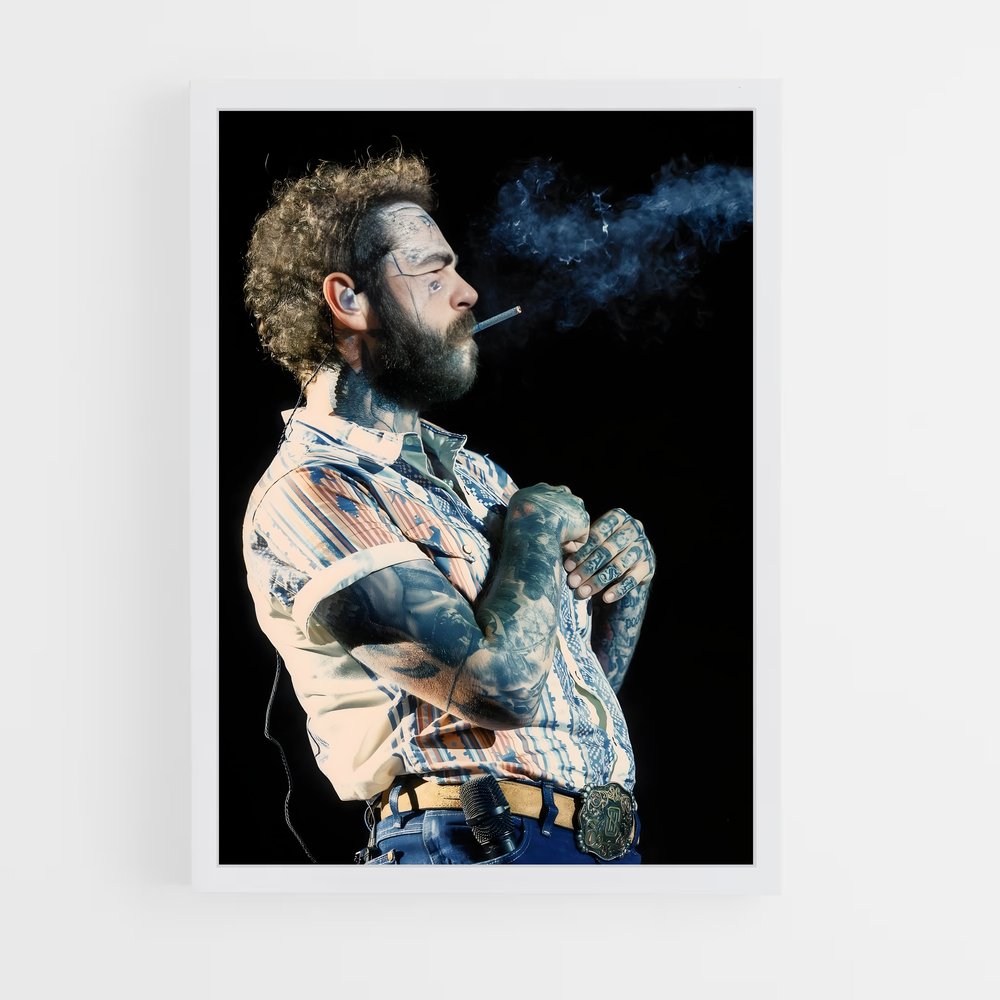 ap-post malone-4 cadre Blanc