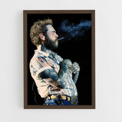 ap-post malone-4 cadre Bois foncé