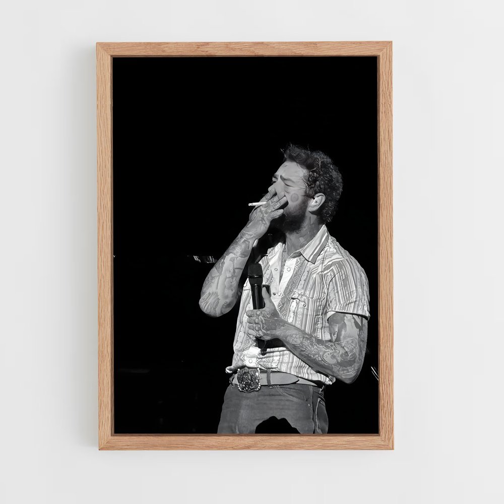 ap-post malone-6 cadre Bois clair